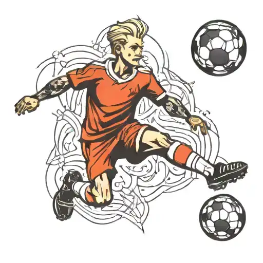 Soccer Player In The Spotlight