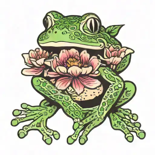 Flowers In The Shape Of A Frog