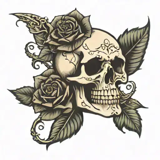 Skull Rose Rudder