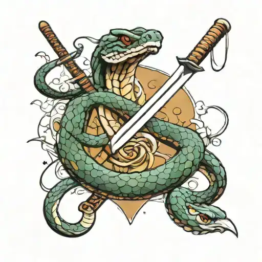 Snake And Katana