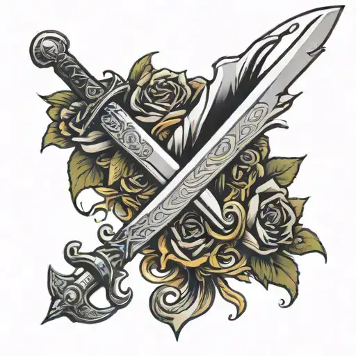 Civil War Musicians Sword With A Wreath Behind