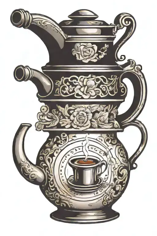 Coffee Pot With Cigarette