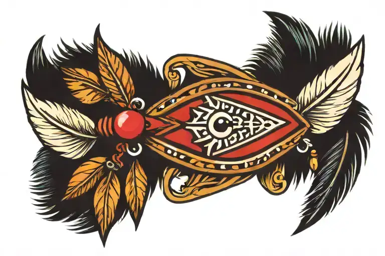 Indian Arrow Head With Feather Bracelet