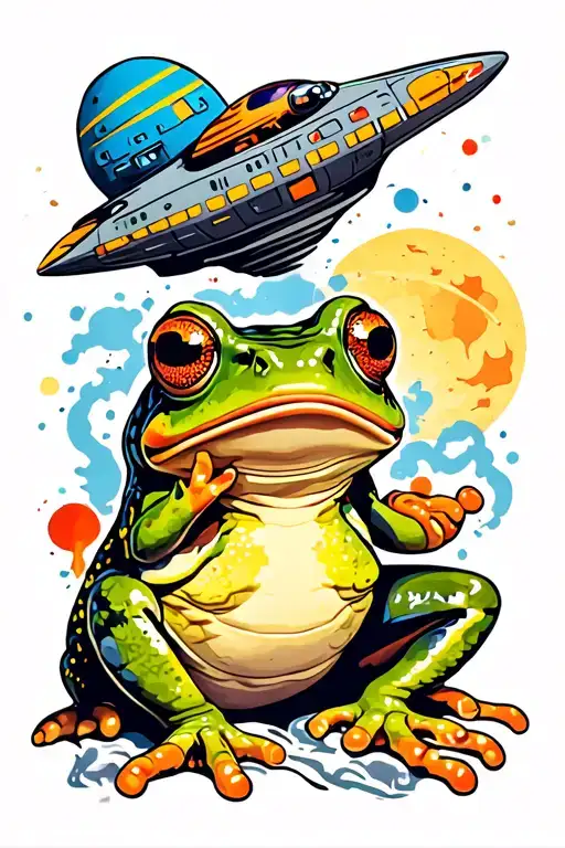 Frog And Space Ship