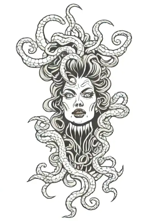 Medusa Baring Fangs