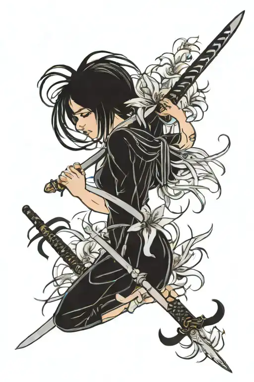 Spider Lily And Katana Sword