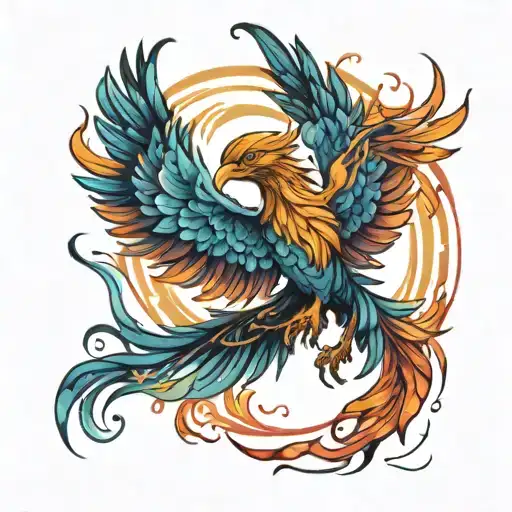 Phoenix Rising Into The Galaxy