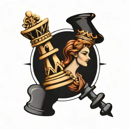 Queen And King Chess Piece