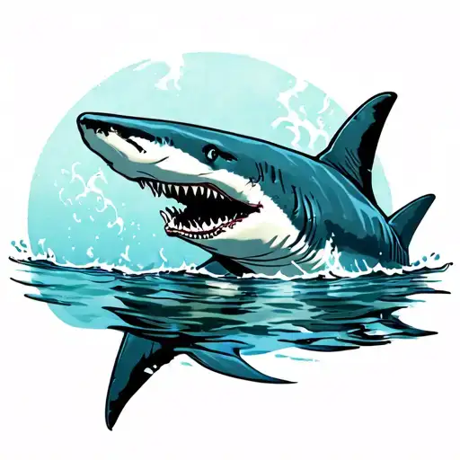 Great White Shark Swimming