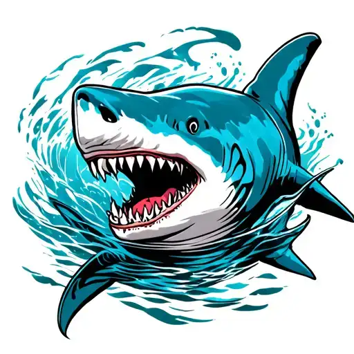 Tribal Shark Swimming