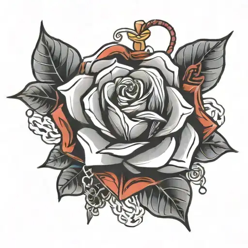 Origami Rose With Chain