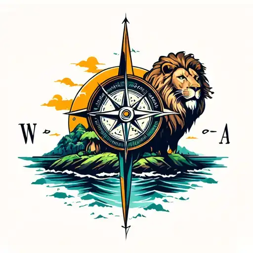 Compass Lion Island Landscape