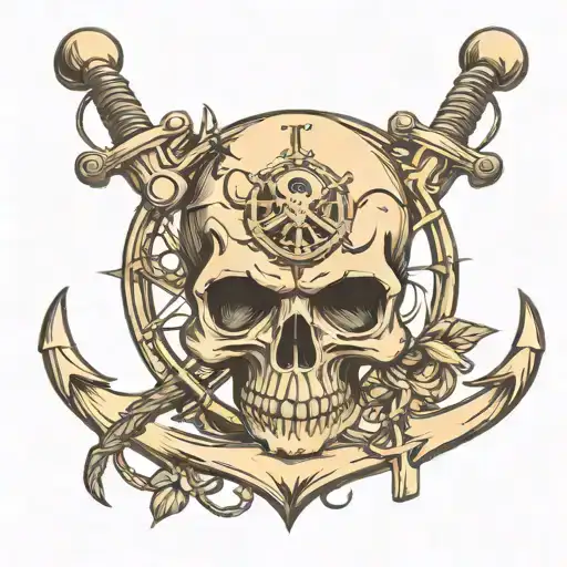 Skull And An Anchor