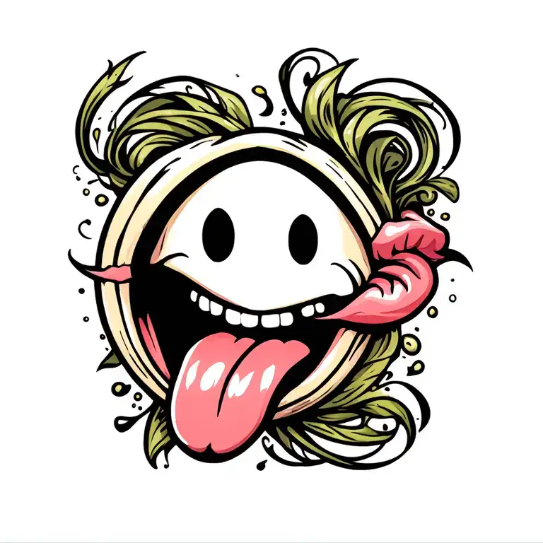 Smiley Face With Tongue Out And Smiley Face On Tongue