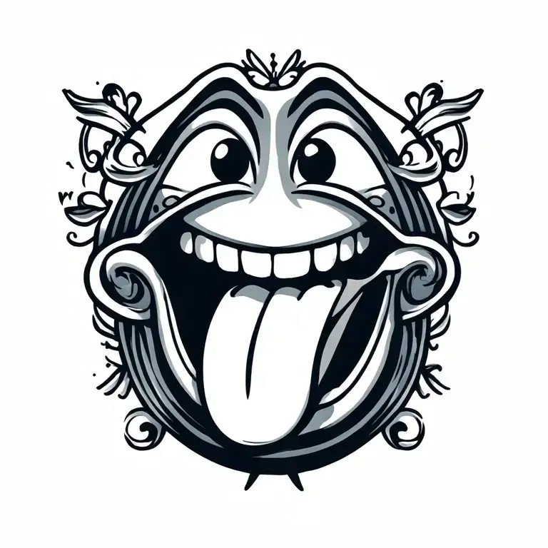 Smiley Face With Tongue Out And Smiley Face On Tongue