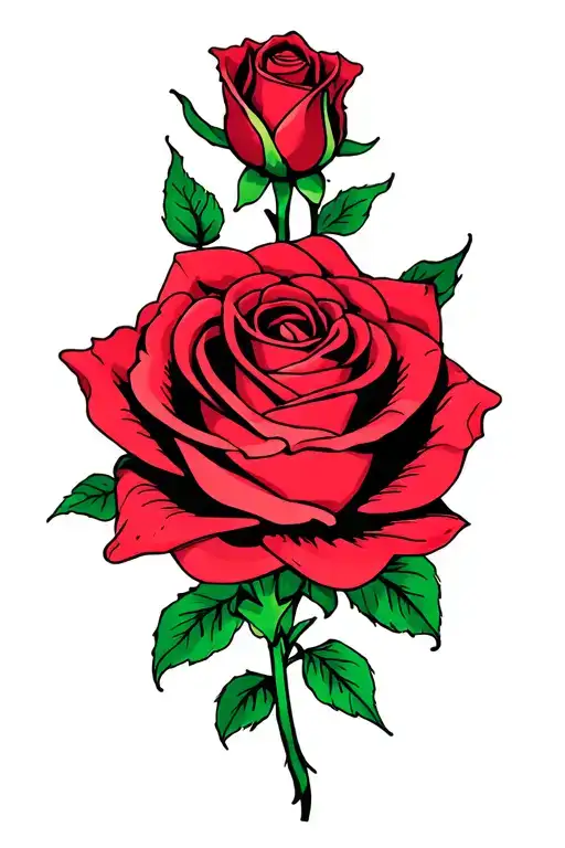 Traditional Rose Intertwined