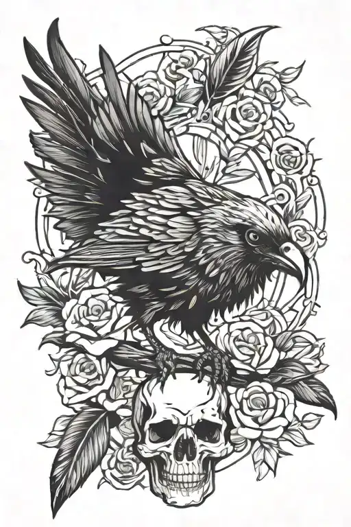 Crow Wild Skull
