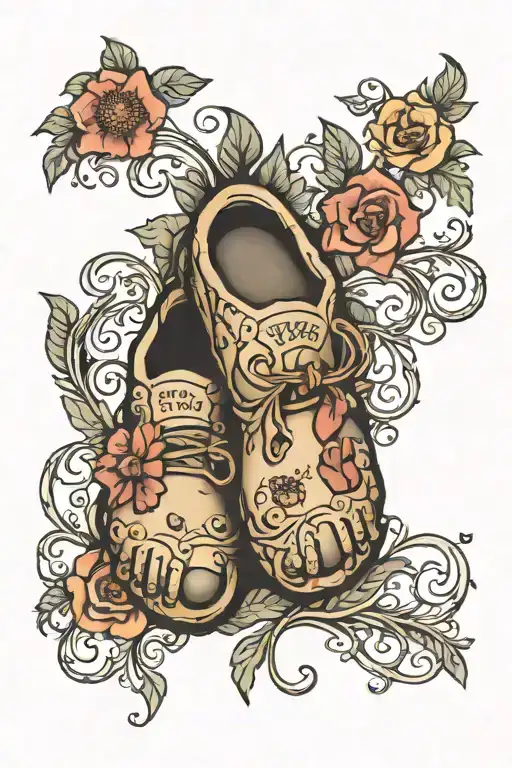 Baby Feet Prints With Bible Verse Underneath