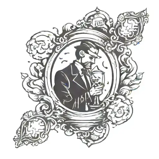 Hourglass With A Man Stuck Inside