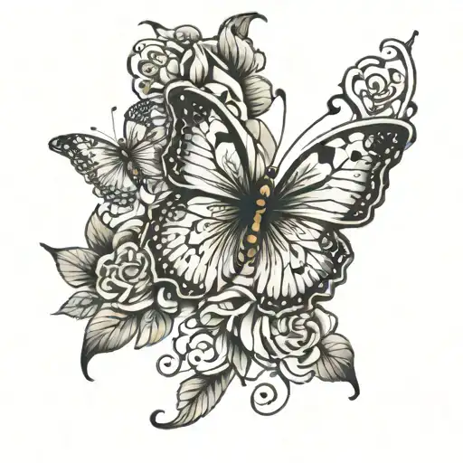 Butterfly Thats Half Roses Half Leaf