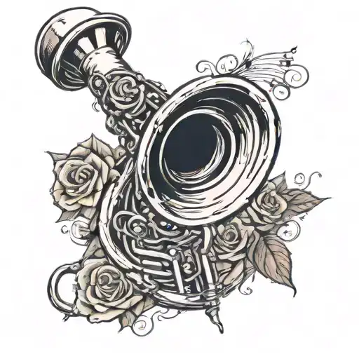 A Trumpet With The Notes To La Vie En Rose
