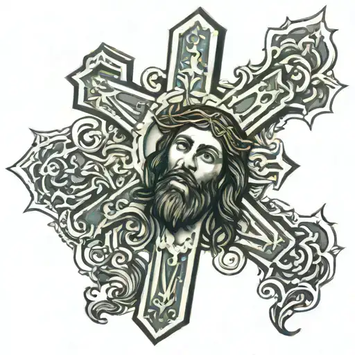 Cross And Jesus Cross