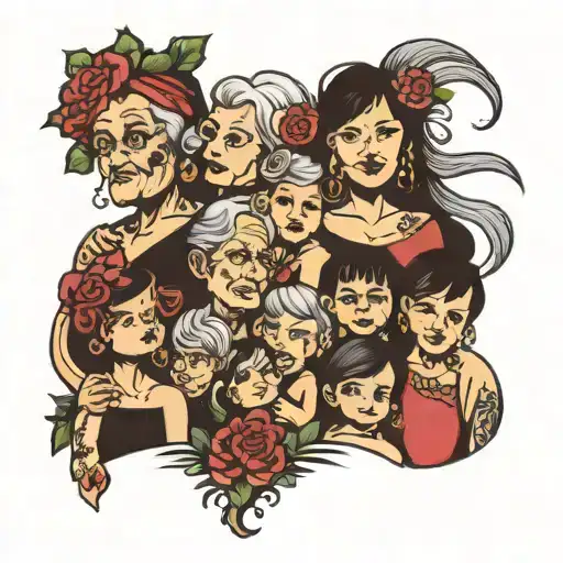 Grandmother With 5 Children And 8 Grandchildren And 4 Greatgrandchildren