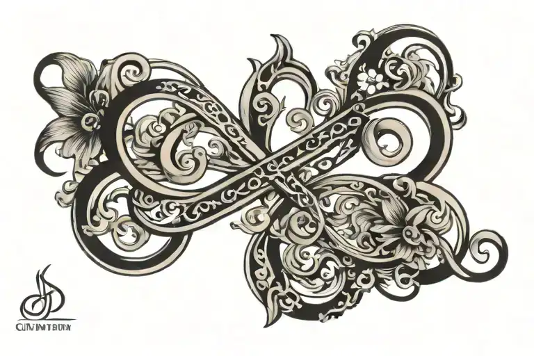 Infinty Symbol With Names Incorporated