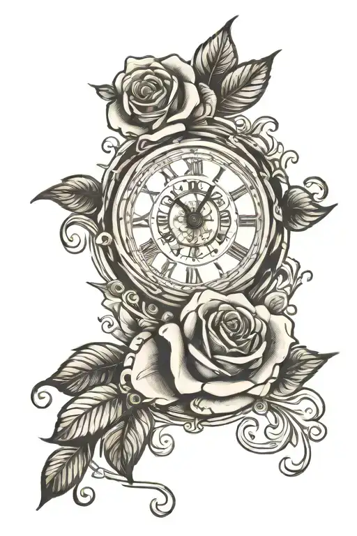 Rose And Clock