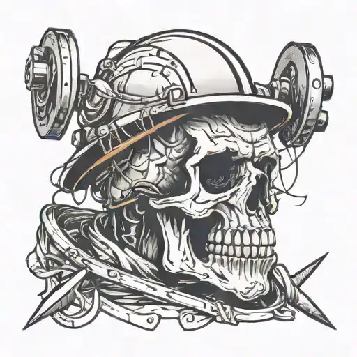 Skull Lineman Working