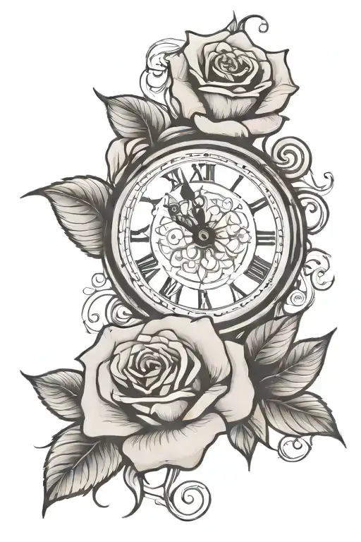 Rose And Clock