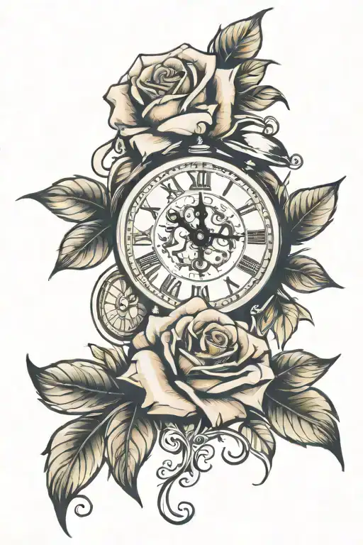 Rose And Clock