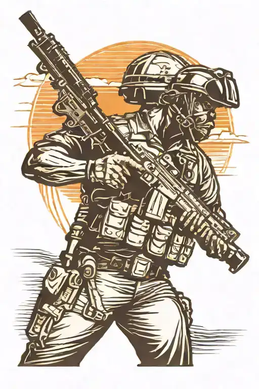 A Police Officer Silhouette With A Backdrop Of The Florida Sunset