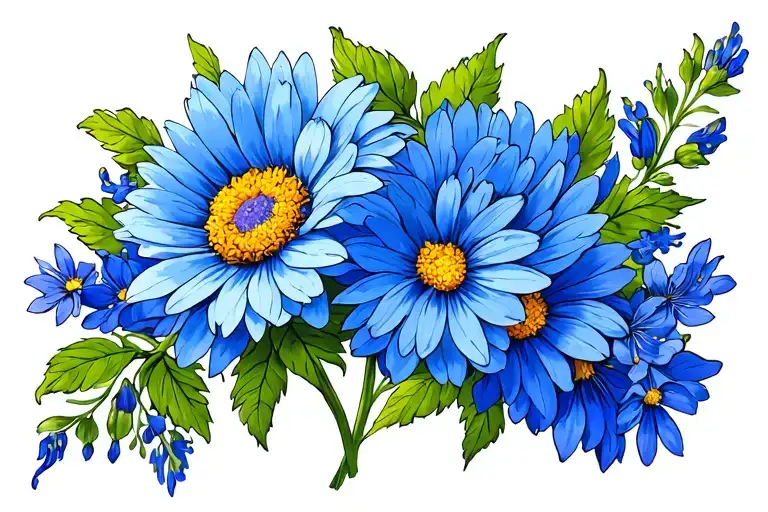 Chrysanthemum Larkspur Daisy Flowers