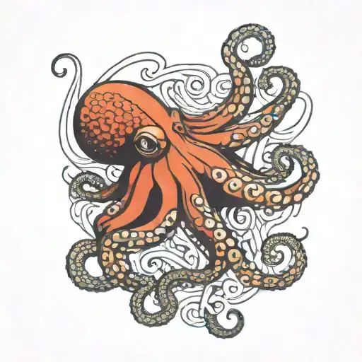 Octopus Gracefully Swimming