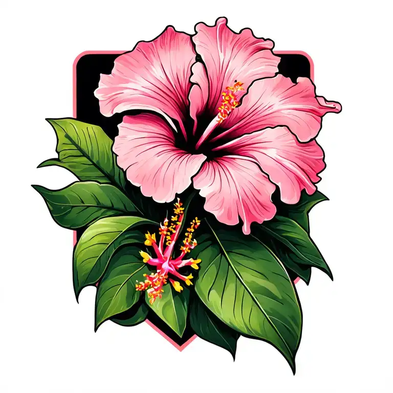 Hawaii Hibiscus Pink Flower