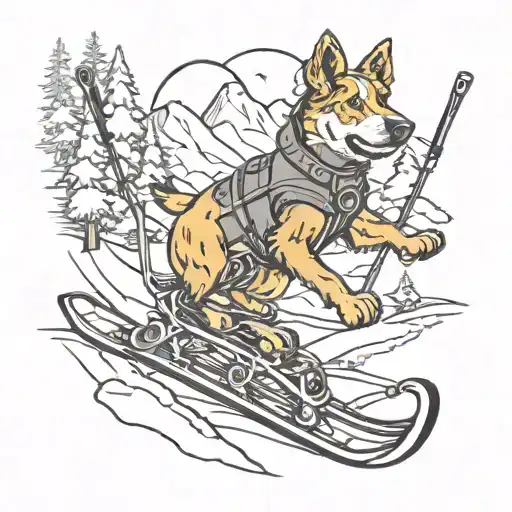 Chairlift Snowboarding Dog Carving