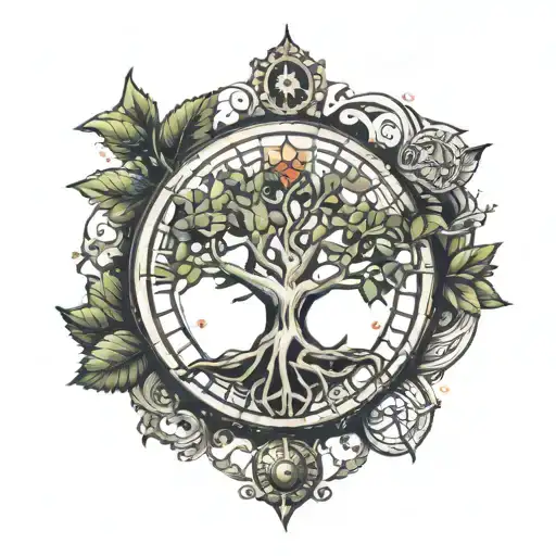 Tree Of Life With Compass
