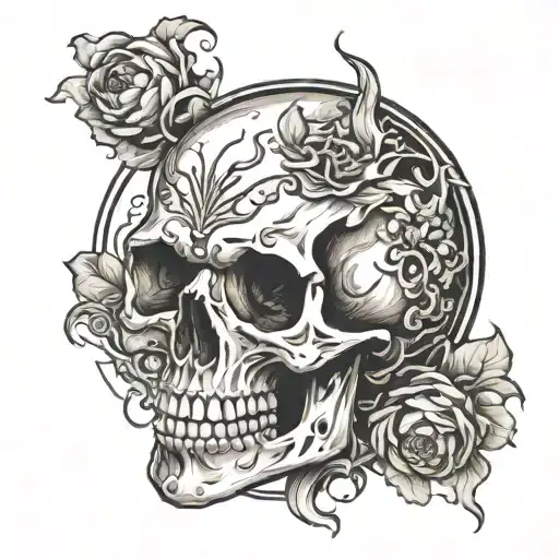 Decrepit Skull Energy Flowing