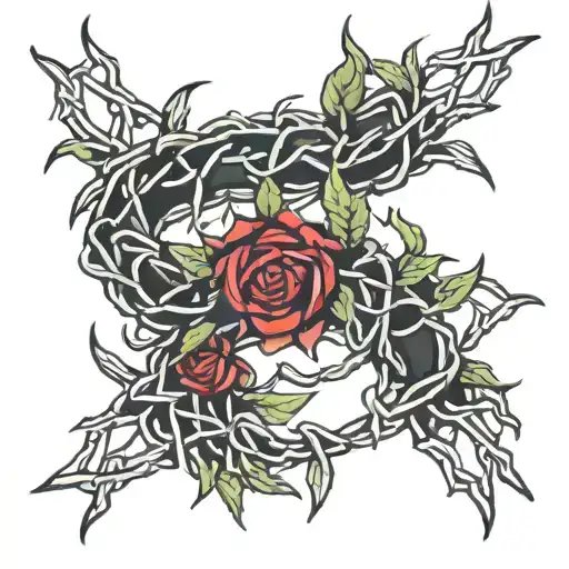 Crown Of Thorns Bracelet With Laurel Branches