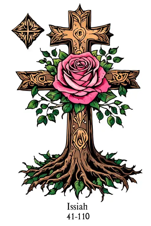 Rose Cross Tree Isaiah 41 10