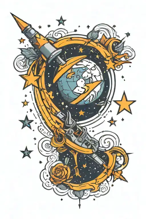 Shoot For The Stars Aim For The Moon Surrounded By Stars