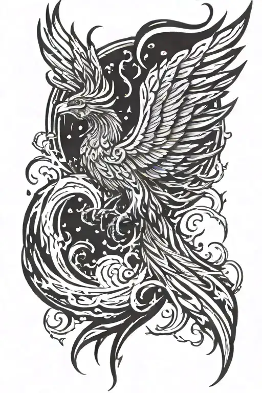 Phoenix Rising From The Flames All