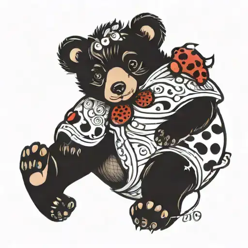Baby Bear With Lady Bug Inspired