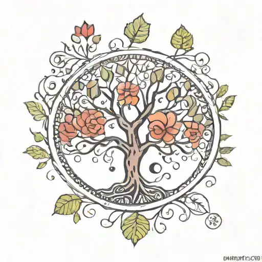 Unalome And Tree Of Life