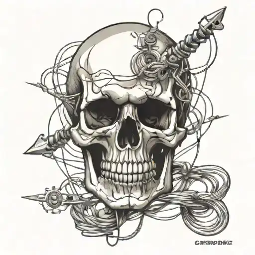 Skull And Wires