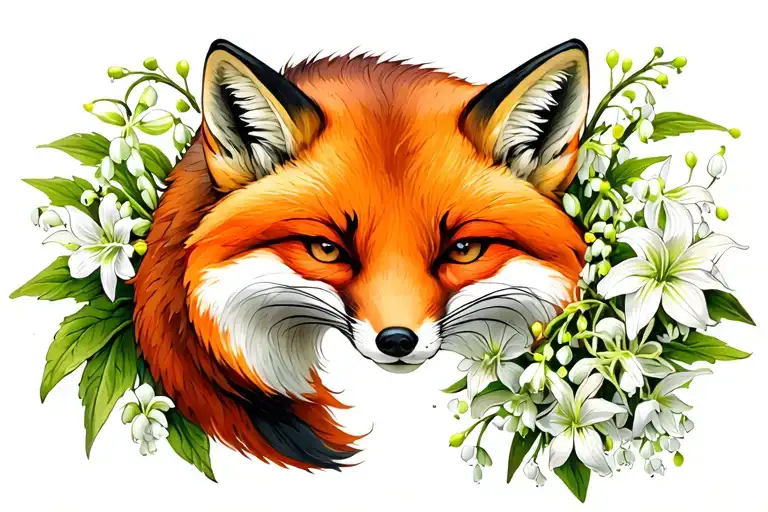 Fox Wildflowers Lily Of The Valley Intertwined With Eachother