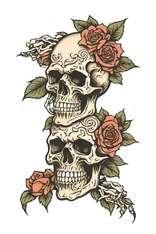 Skull And Roses See No Evil Hear No Evil Speak No Evil