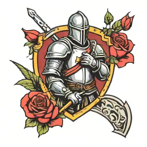 Knight Holding A Rose