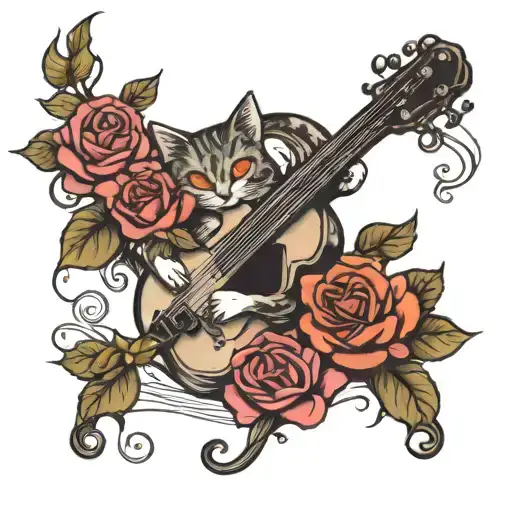 Music Cat Rose